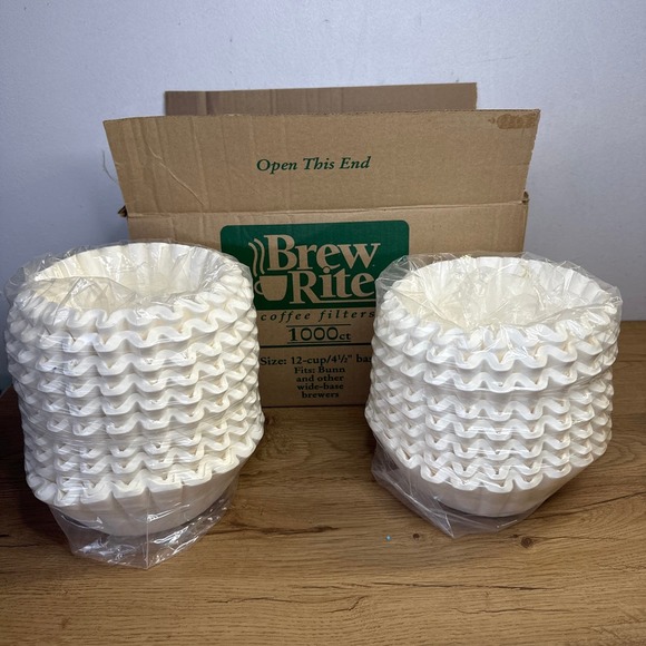 Brew-Rite Coffee Filters  - Commercial - 12 Cup - 900 count (Bunn-Style) NEW - Picture 1 of 1